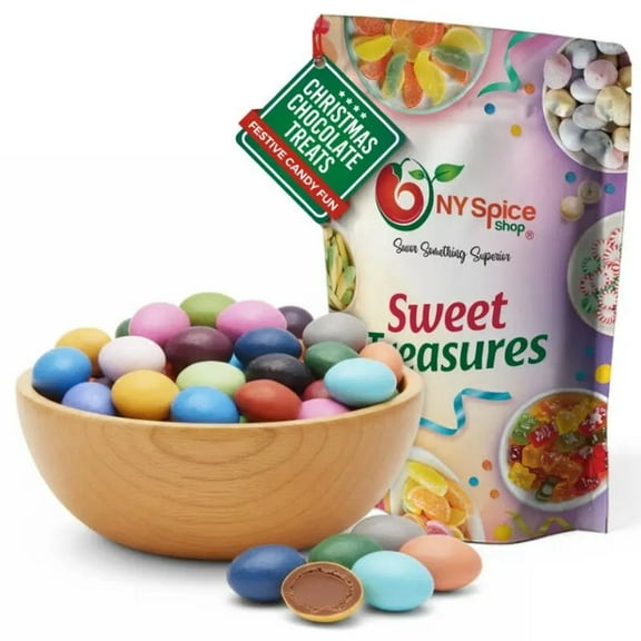 NY SPICE SHOP Assorted Chocolate Milkies - 1 Pound - Candy Coated Milk Chocolates - Holiday Chocolate Buttons - Mixed Color Milkies - Assorted Chocolate Buttons
