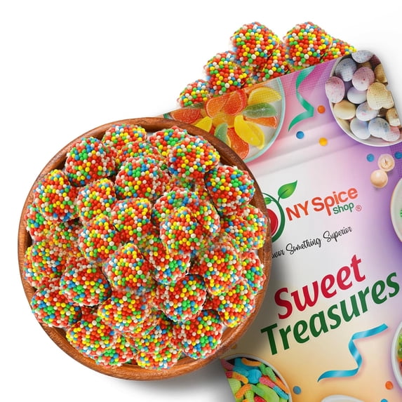NY SPICE SHOP Nonpareil Gumdrops - 08 Ounce - Confetti Drops - Gummy Clusters Gumdrops