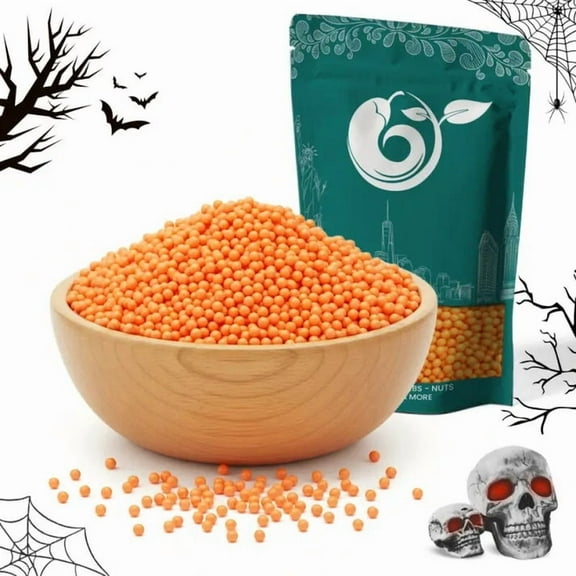 NY SPICE SHOP Halloween Orange Nonpareils - 08 Ounce - Halloween Cake Decorating Sprinkles - Halloween Cake Sprinkles and Toppings - Sprinkles for Cake Decorating