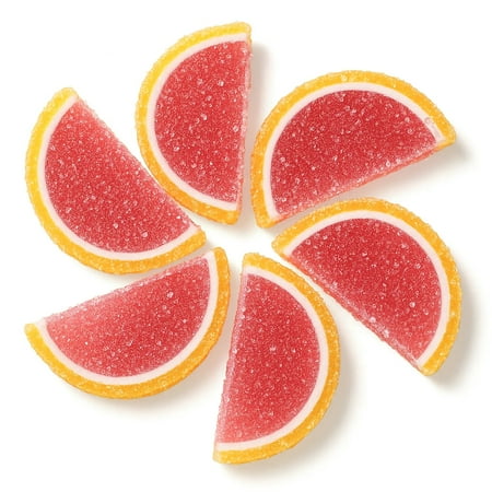 NY SPICE SHOP Pink Grapefruit Jelly Fruit Slices - 8 Ounce - Fruit Slices Candy - Jelly Candy