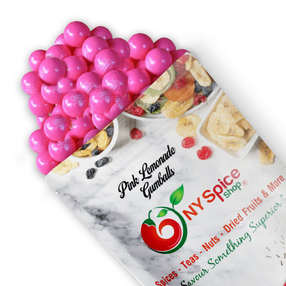 NY SPICE SHOP Pink Lemonade Gumballs - 3 Pound - Approx. 50 Pieces Per Pound - Bubble Gum Flavor
