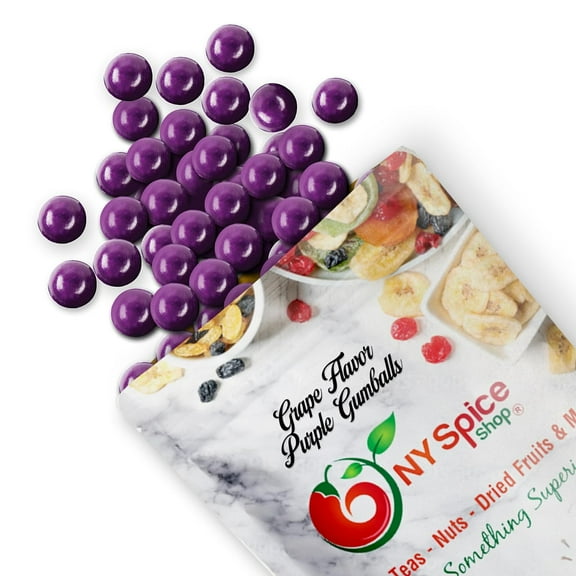 NY SPICE SHOP Purple Gumballs - 5 Pound - Approx. 50 Pieces Per Pound - Grape Flavor