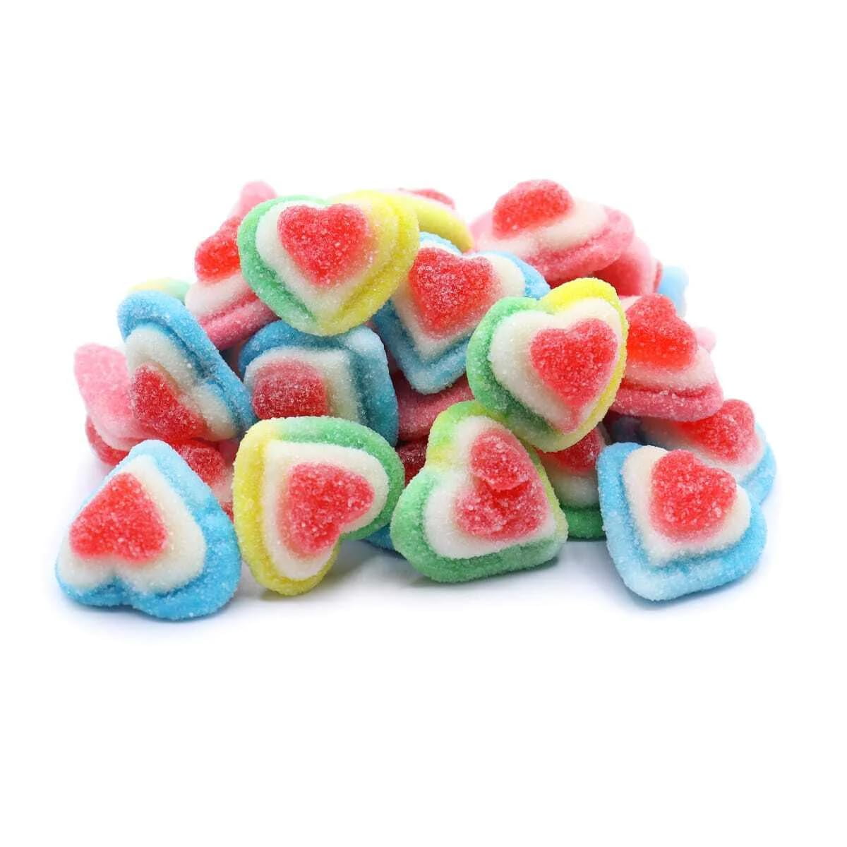 NY SPICE SHOP Rainbow Triple Layer Gummy Hearts - 1 Pound - Walmart.com