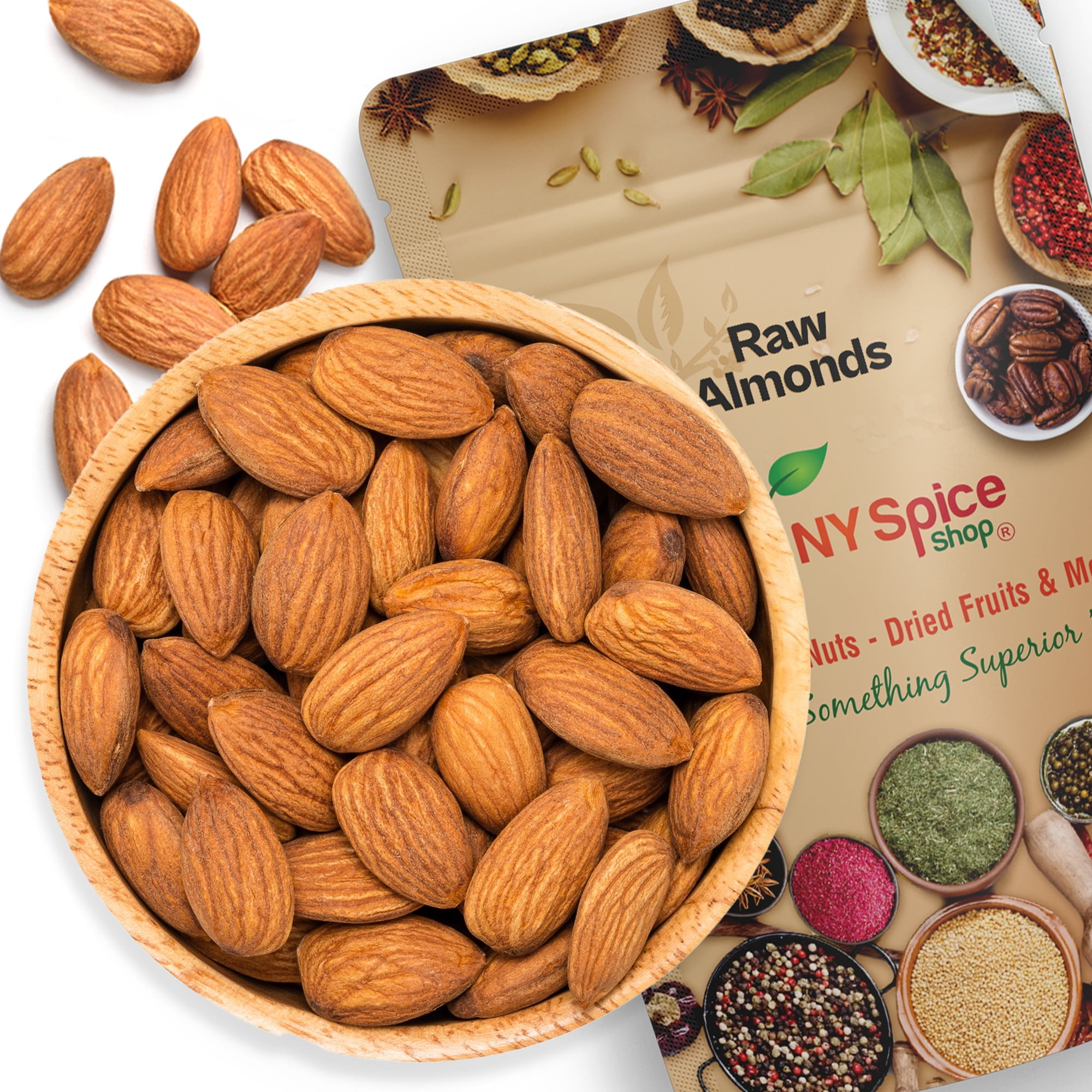 NY SPICE SHOP Raw Almonds - 5 Pound