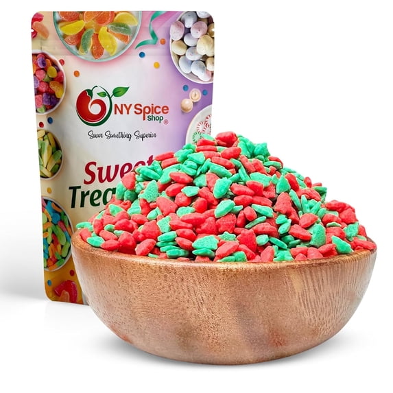 NY SPICE SHOP Christmas Sprinkles - 08 Ounce - Red & Green Sprinkles - Christmas tree Sprinkles - Christmas Baking Sprinkles - Cupcake Decorations - Cookie Decorating Supplies - Fancy Sprinkles