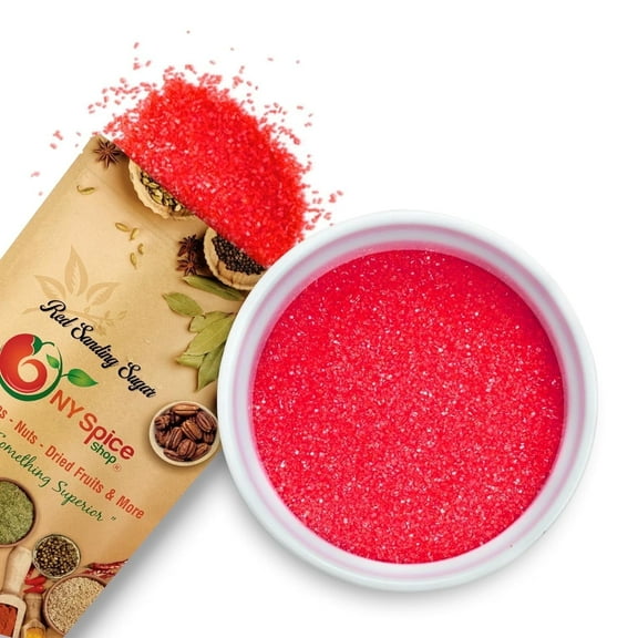 NY SPICE SHOP Red Sanding Sugar - 3 Pound - Red Sugar Crystals - Red Sanding Sugar for Baking - Colored Sugar Crystals - Colored Sugars for Cookie Decorating - Colored Sanding Sugar
