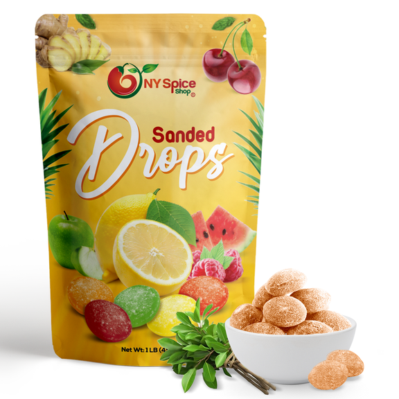 NY SPICE SHOP Sassafras Sanded Candy Drops - 3 Pound - Classic Sassafras Flavored Hard Candy - Sour Drops Candy - Old Fashioned Sanded Drops - Perfect for Snacking, Sharing & Decor