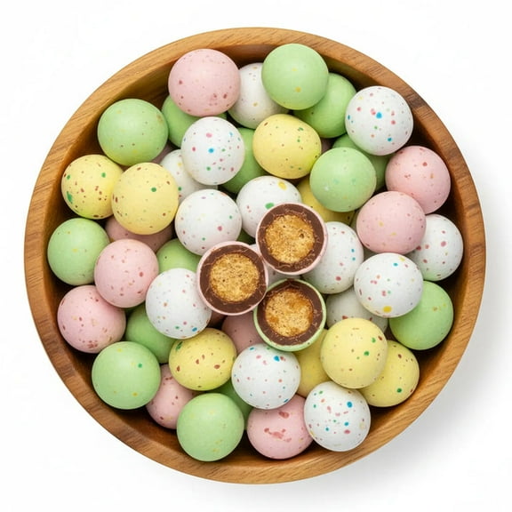 NY Spice Shop Speckled Malted Milk Malt Balls - 1 Pound - Confetti Malt Balls - Speckled Candy Crunch Balls - Pastel Malted Bites - Malted Milk Balls Candy - Chocolate Malted Milk Ball