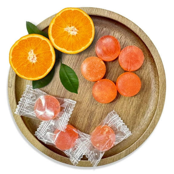 NY SPICE SHOP Sugar Free Orange Candy - 08 Ounce - Orange Citrus Chews - No Sugar Citrus Bites - Sugar Free Fruit Chews