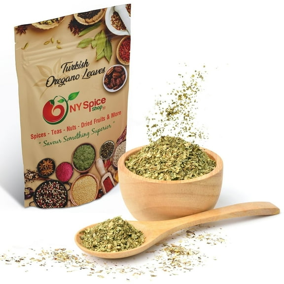 NY Spice Shop Turkish Leaves Dried Oregano Bulk - 08 Ounce - Oregano Dried Leaf - Fresh Oregano Seasoning - Oregano Leaves - Dry Oregano for Pizza, Soup, Greek Salads, Grilled Chicken and More
