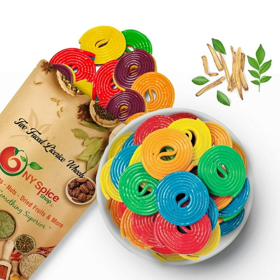 NY SPICE SHOP Two Faced Licorice Wheels - 1 Pound - Licorice Candy
