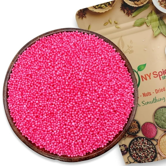 NY SPICE SHOP Valentine Pink Nonpareils Sprinkles - 08 Ounce - Valentine Cake Decorating Sprinkles - Cake Sprinkles and Toppings - Sprinkles for Cake Decorating