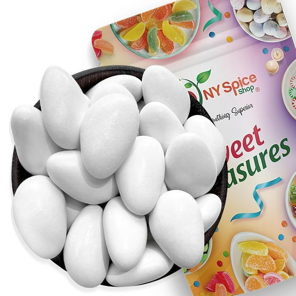 NY SPICE SHOP White Super Fine Jordan Almonds - 1 Pound
