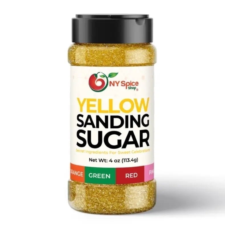 NY SPICE SHOP Yellow Sanding Sugar - 04 Ounce - Sanding Yellow Sugar - Sanding Sugar Yellow - Yellow Sanding Sugar For Baking - Colored Sugars For Cookie Decorating