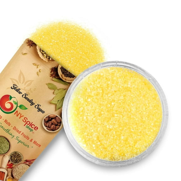 NY SPICE SHOP Yellow Sanding Sugar - 08 Ounce - Yellow Sprinkles - Sparkling Sugar - Sugar Sprinkles