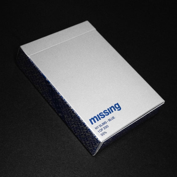 NY Slims Playing Cards- Blue 87% by Missing New York