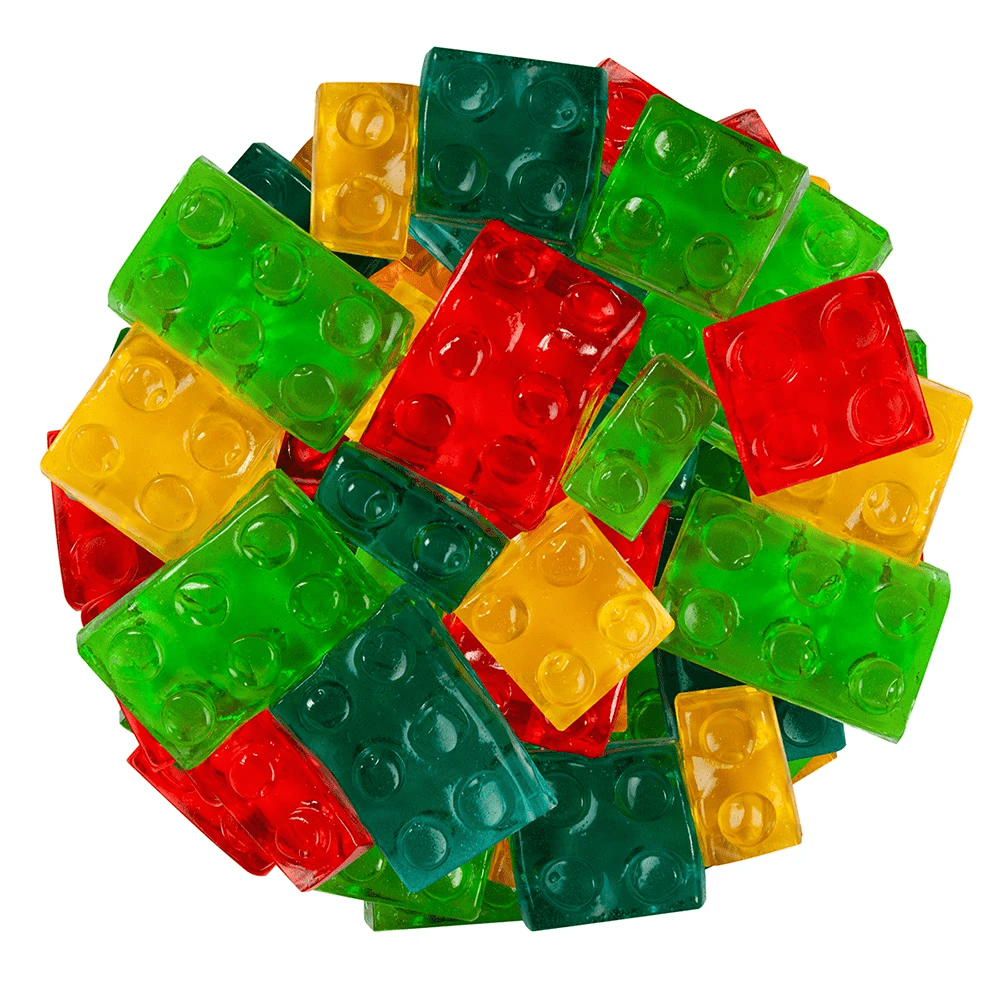 NY Spice Shop 3D Gummy Building Blocks - Gummy Bears - 1 Pound - Gummy Bear - Gummi Bears