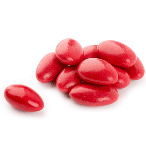 NY Spice Shop Jordan Almonds Candy - 08 Ounce - Red Colored Almonds - Red Jordan Almonds