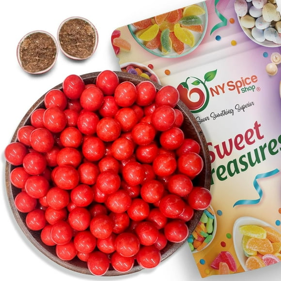 NY Spice Shop Red Sixlets - 1 Pound - Sixlets Candy - Chocolate Covered Hard Candy Balls