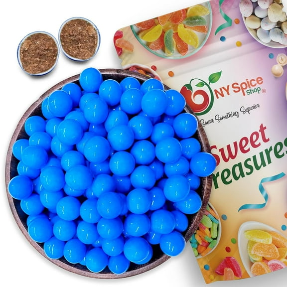 NY Spice Shop Royal Blue Sixlets - 08 Ounce - Sixlets Candy - Chocolate Covered Hard Candy Balls