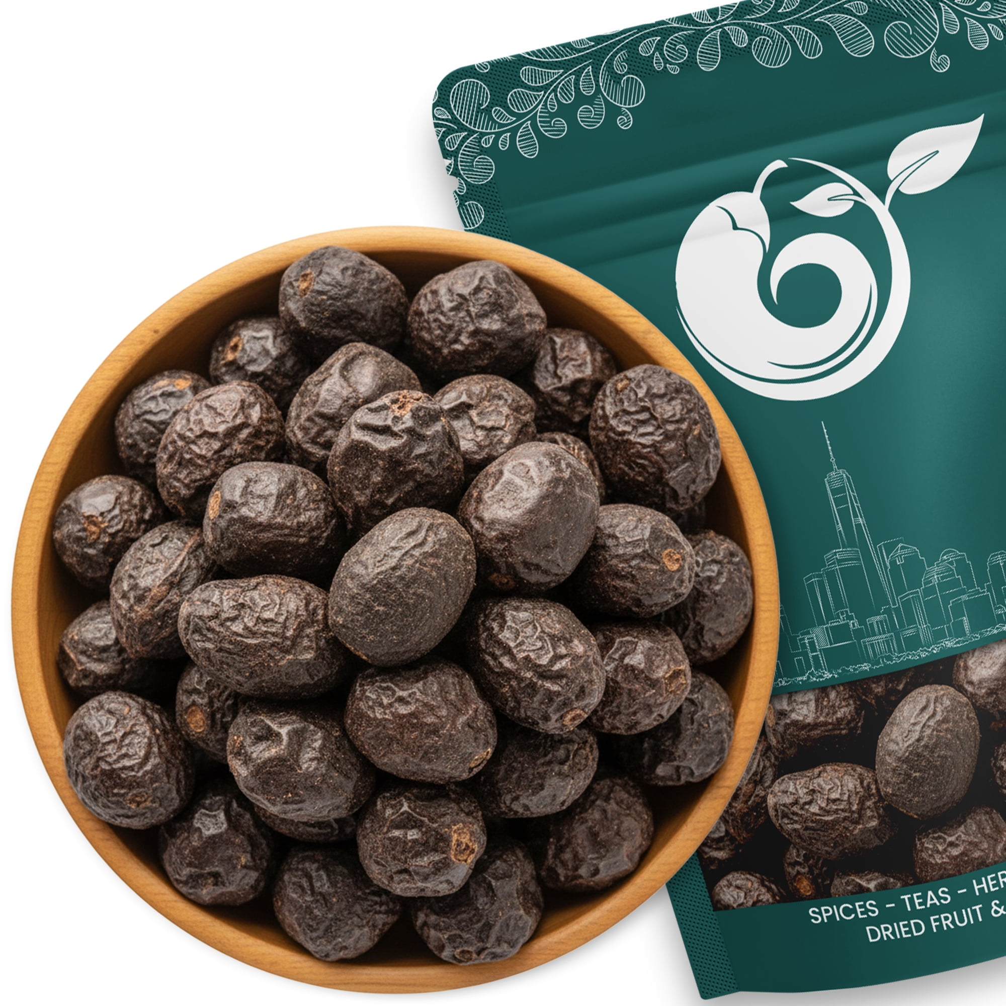 NY Spice Shop Whole Saw Palmetto Berries - 08 Ounce - Serenoa Repens - Premium Dried Wildcrafted Fruit - Natural Botanical Ingredient