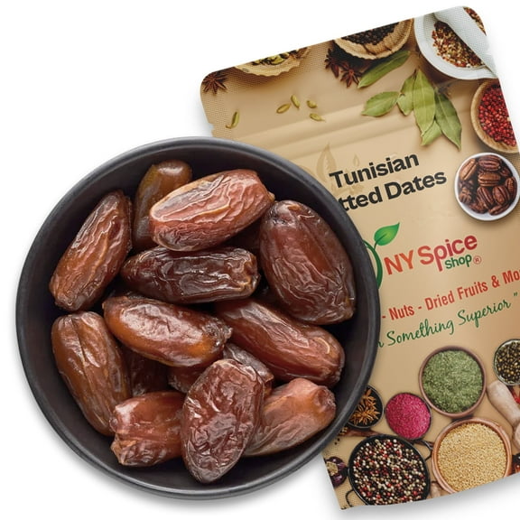 NY Spice Shop Tunisian Pitted Dates - 5 Pound - Deglet Noor Pitted Dates - North African Pitted Dates - Golden Pitted Dates - Dates Pitted