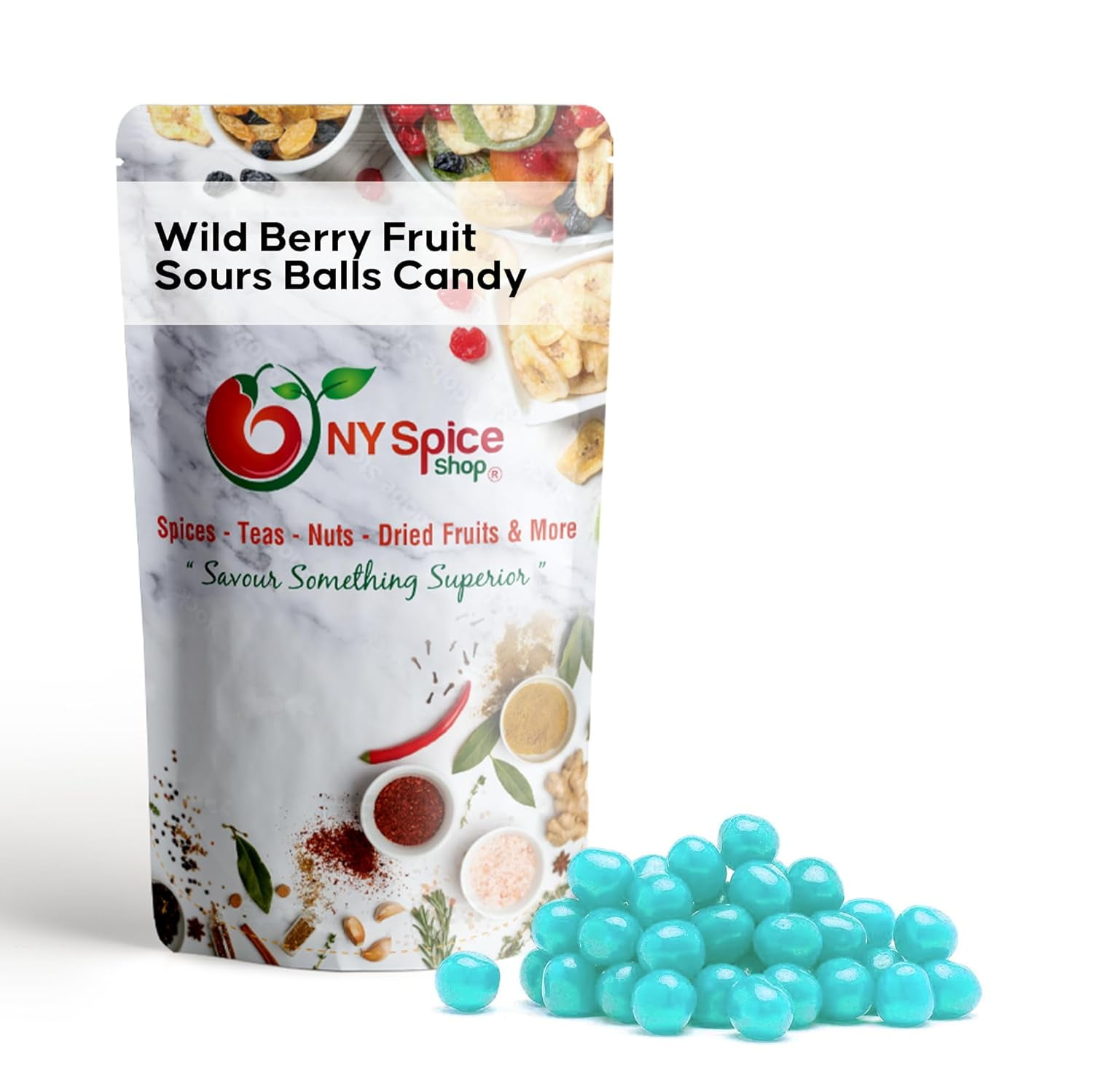 NY Spice Shop Wild Berry Sour Balls- 3 Pound - Healthy Snacks - Bulk Candy Balls - Assorted Candy Sour Balls