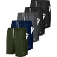 thumbnail image 1 of NY Threads 5 Pack Men's Athletic Shorts Quick Dry Loose-Fit Lightweight Running Workout Gym Shorts with Pockets, Medium, Black/Black/Navy/Dark Grey/Army Green, 1 of 6