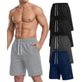 thumbnail image 1 of NY Threads 5 Pack Men's Athletic Shorts Quick Dry Loose-Fit Lightweight Running Workout Gym Shorts with Pockets, Medium, Black/Black/Navy/Dark Grey/Medium Grey, 1 of 7