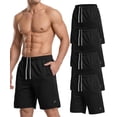 thumbnail image 1 of NY Threads 5 Pack Men's Athletic Shorts Quick Dry Loose-Fit Lightweight Running Workout Gym Shorts with Pockets, Medium, Black/Black/Black/Black/Black, 1 of 7