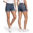 thumbnail image 1 of NY Threads Jean Shorts for Women Mid Rise Denim Shorts with Folded Hem, 30, Mid Blue, 1 of 7