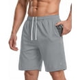 thumbnail image 1 of NY Threads Men's Athletic Shorts Quick Dry Loose-Fit Lightweight Running Workout Gym Shorts with Pockets, XX-Large, Medium Grey, 1 of 7