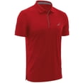 thumbnail image 1 of NY Threads Men's Golf Polo Shirt UPF 70+ Regular Fit Moisture Wicking Quick Dry Performance Short Sleeves Polo, Medium, Red, 1 of 7