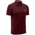 thumbnail image 1 of NY Threads Men's Golf Polo Shirt UPF 70+ Regular Fit Moisture Wicking Quick Dry Performance Short Sleeves Polo, X-Large, Maroon, 1 of 8
