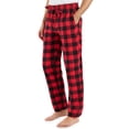thumbnail image 1 of NY Threads Mens Flannel Pajama Pants with Pockets Soft Cotton Sleepwear Lounge PJ Bottoms, Medium, Black/Red, 1 of 7