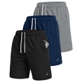 thumbnail image 1 of NY Threads Multipack Mens Athletic Shorts, Medium, Black/Navy/Medium Grey, 1 of 7
