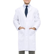 NY Threads Professional White Lab Coat for Men, Long Sleeve Medical Coat 1 Pack, Small, White