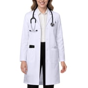 NY Threads Professional White Lab Coat for Women, Long Sleeve Medical Coat 1 Pack, Small, White