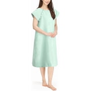 NY Threads Womens Hospital Gown Soft and Stylish Comfortable Patient Gown, Small-Medium, Green Lilly