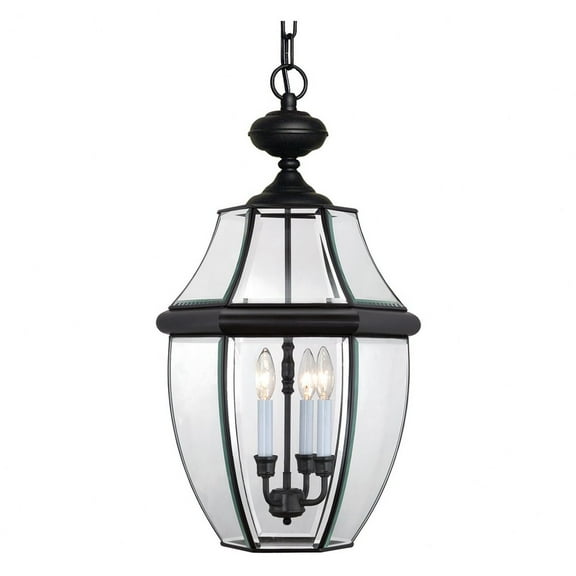 NY1179K Quoizel Lighting Newbury - 3 Light Large Hanging Lantern-Mystic Black Finish