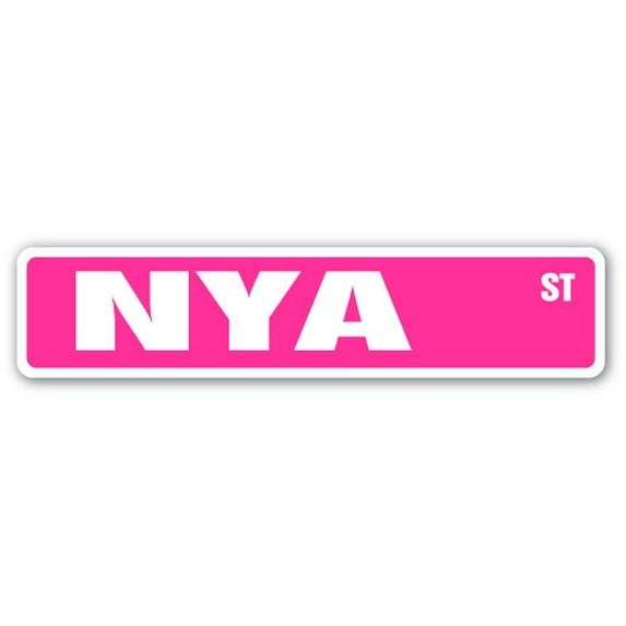 NYA Street Sign Childrens Name Room Sign | Indoor/Outdoor | 24" Wide