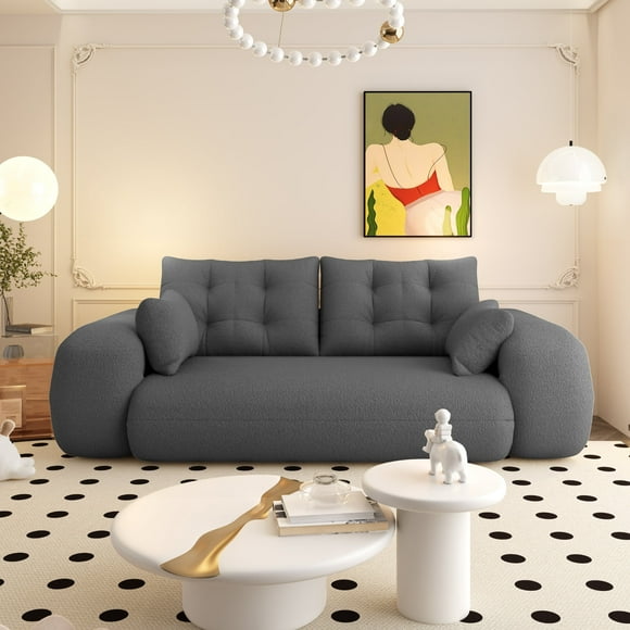 NYBOPAVIS 79" Futon Convertible Sofa Bed, Oversized Lazy Sofa Bed, Foldable Floor Sofa Couch for Living Room