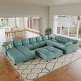 thumbnail image 1 of NYBOPAVIS Modular Sectional Sofa, 21 Seat Oversized Modular Sectional Sofa with Storage, Faux Leather Waterproof Sofa for Living Room, 1 of 9