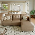 thumbnail image 1 of NYBOPAVIS Modular Sectional Sofa, 4 Seat Modular Sectional Sofa with Storage, Faux Leather Waterproof Sofa for Living Room, 1 of 9