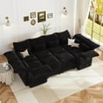 thumbnail image 1 of NYBOPAVIS Modular Sectional Sofa, 8 Seat Modular Sectional Sofa Convertible Sleeper Sofa Bed, 25.6" Deep Seat Chenille Sofa for Living Room Black, 1 of 8