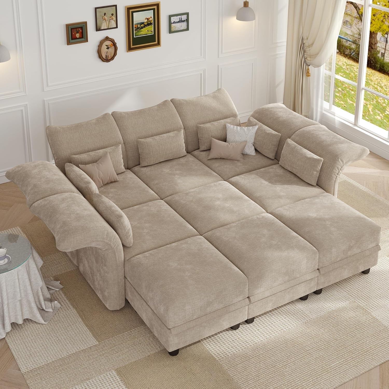 NYBOPAVIS Modular Sectional Sofa, 9 Seat Modular Sectional Sofa ...