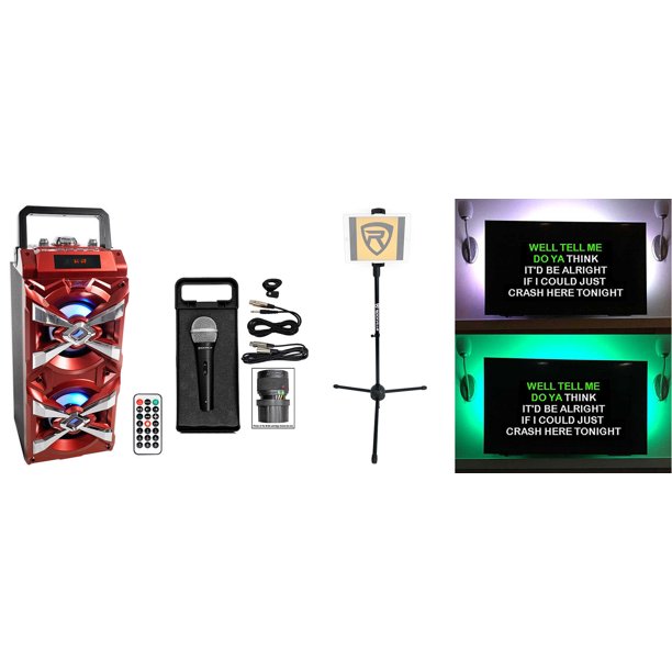 NYC Acoustics Bluetooth Karaoke Machine System wActive+TV LED's+Mic