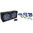 NYC Acoustics Dual 12" 1800w Powered Car Subwoofer System with BuiltIn