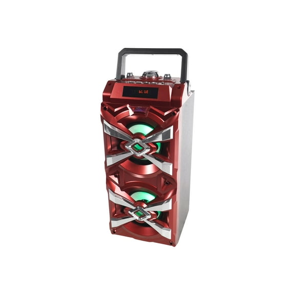 NYC Acoustics X-Tower Dual 4" Bluetooth Speaker w/ Sound Activated LED's+Remote