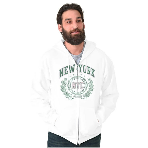 NYC Athletic Department League Unisex Fleece Graphic Zip Up Hoodie Brisco Brands 4X